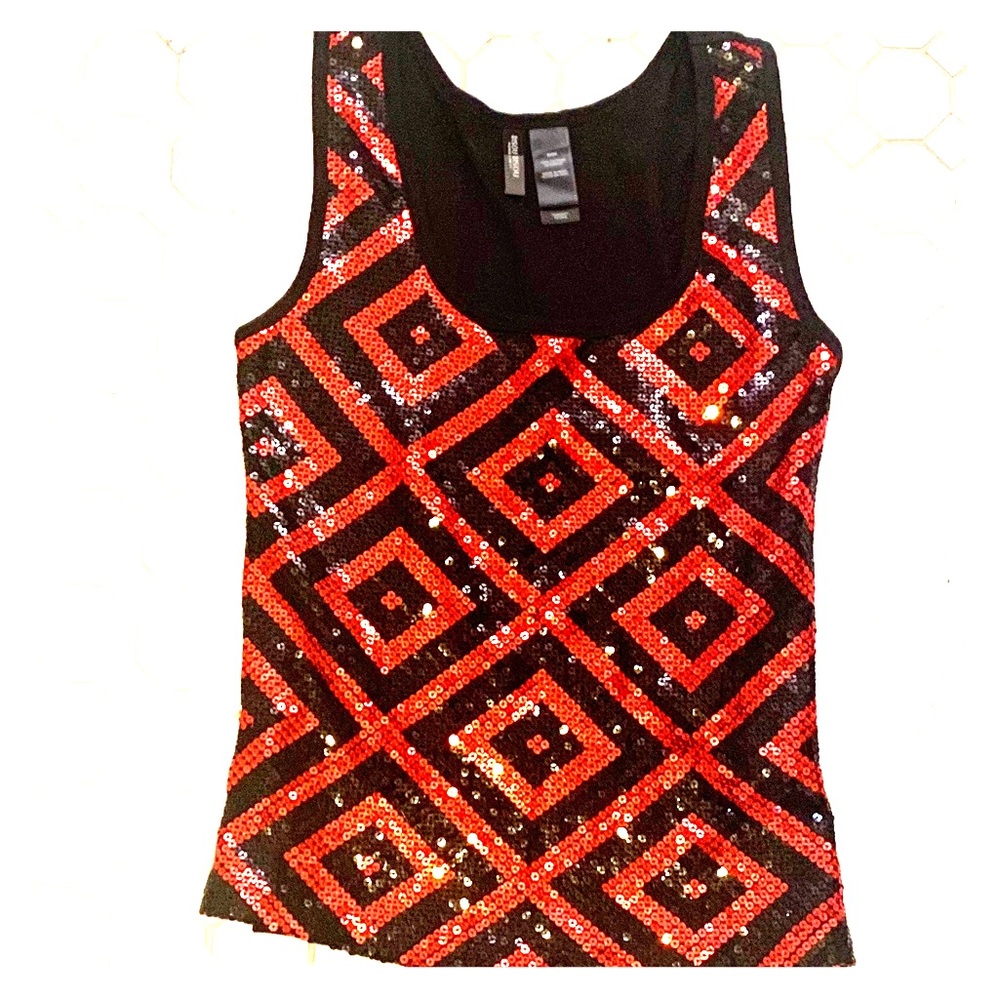 Bisou Bisou Sequin Knit Tank Top (S)